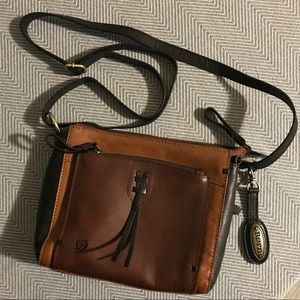 Born Saddle & Black Mateo Leather Crossbody Bag